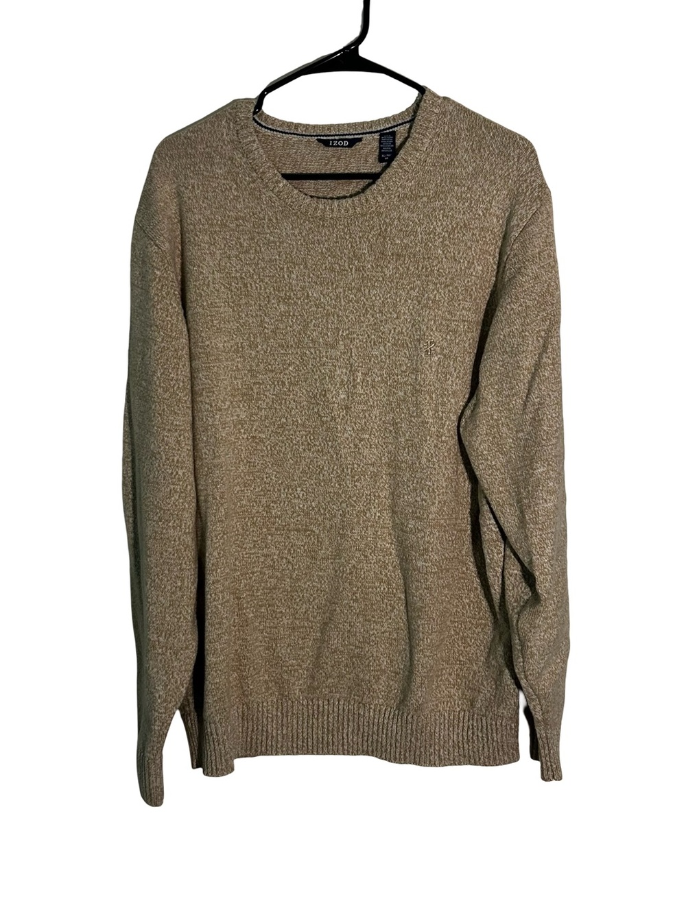 Izod Men's Crewneck Sweater in tan